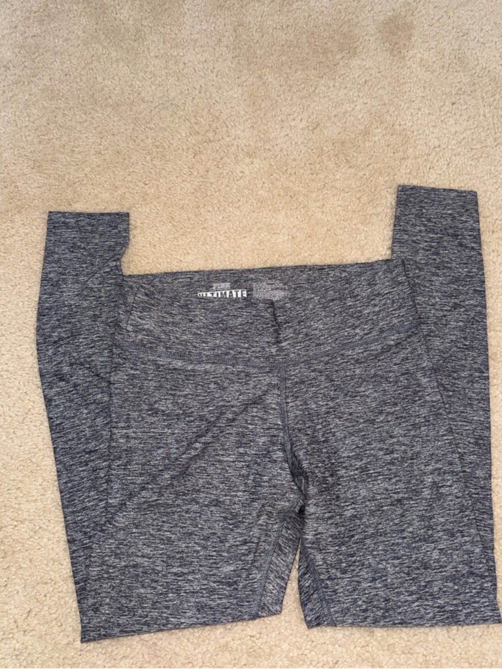 PINK Victoria's Secret Gray Heather Active Ultimate Yoga Leggings, Sz S